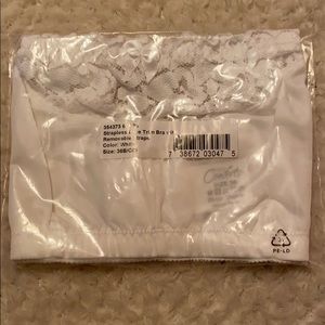 Comforts Strapless Lace Trim Bra Sz 36 b/c/d NWT